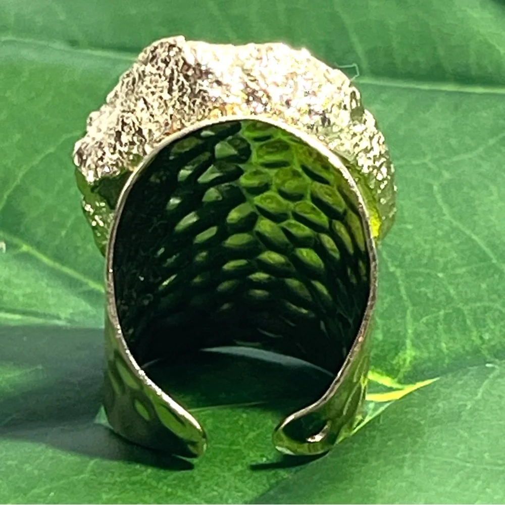 🍋2/$30 New Natural Geode Stone Ring - Picture 3 of 3